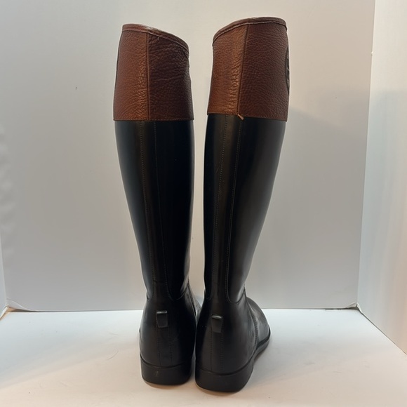 Tory Burch/Aigle rubber  Black and Brown Boots - Picture 8 of 11